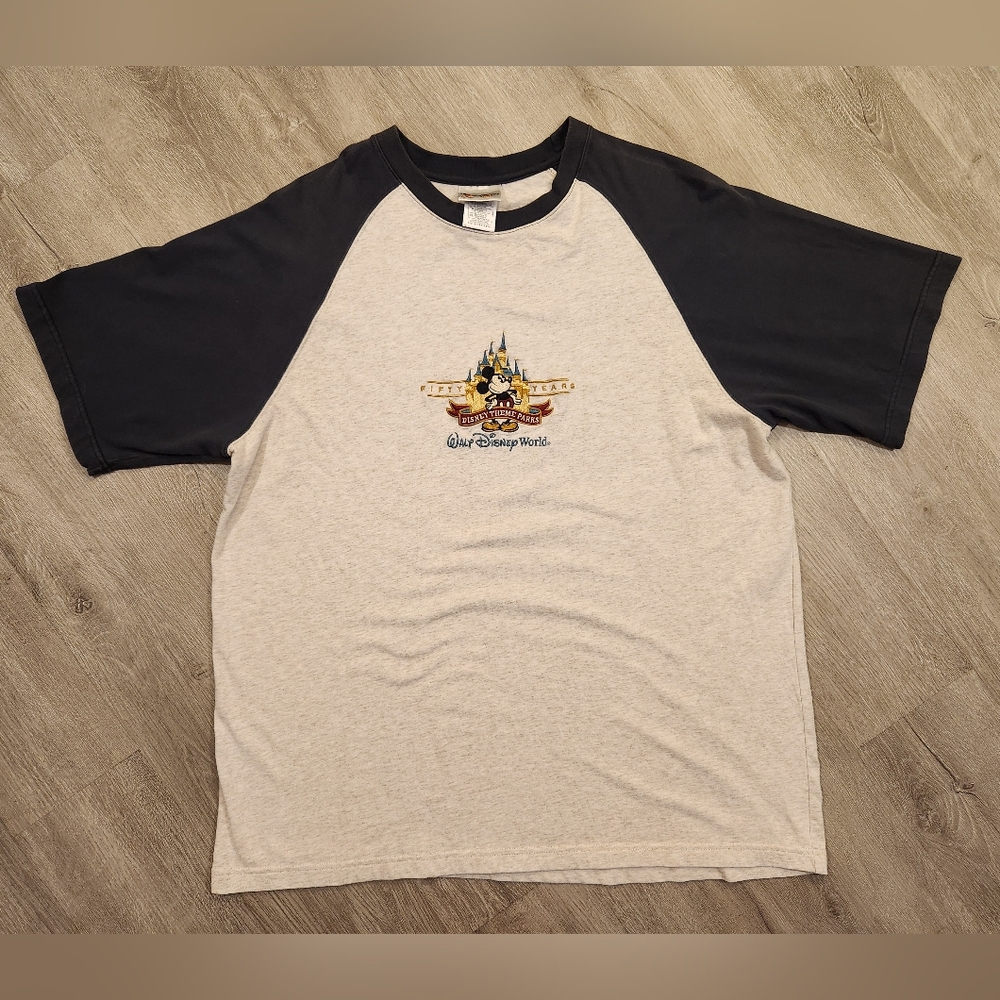 Vintage Walt Disney World Mickey Mouse 50 Years Crewneck T Shirt Mens Size XL